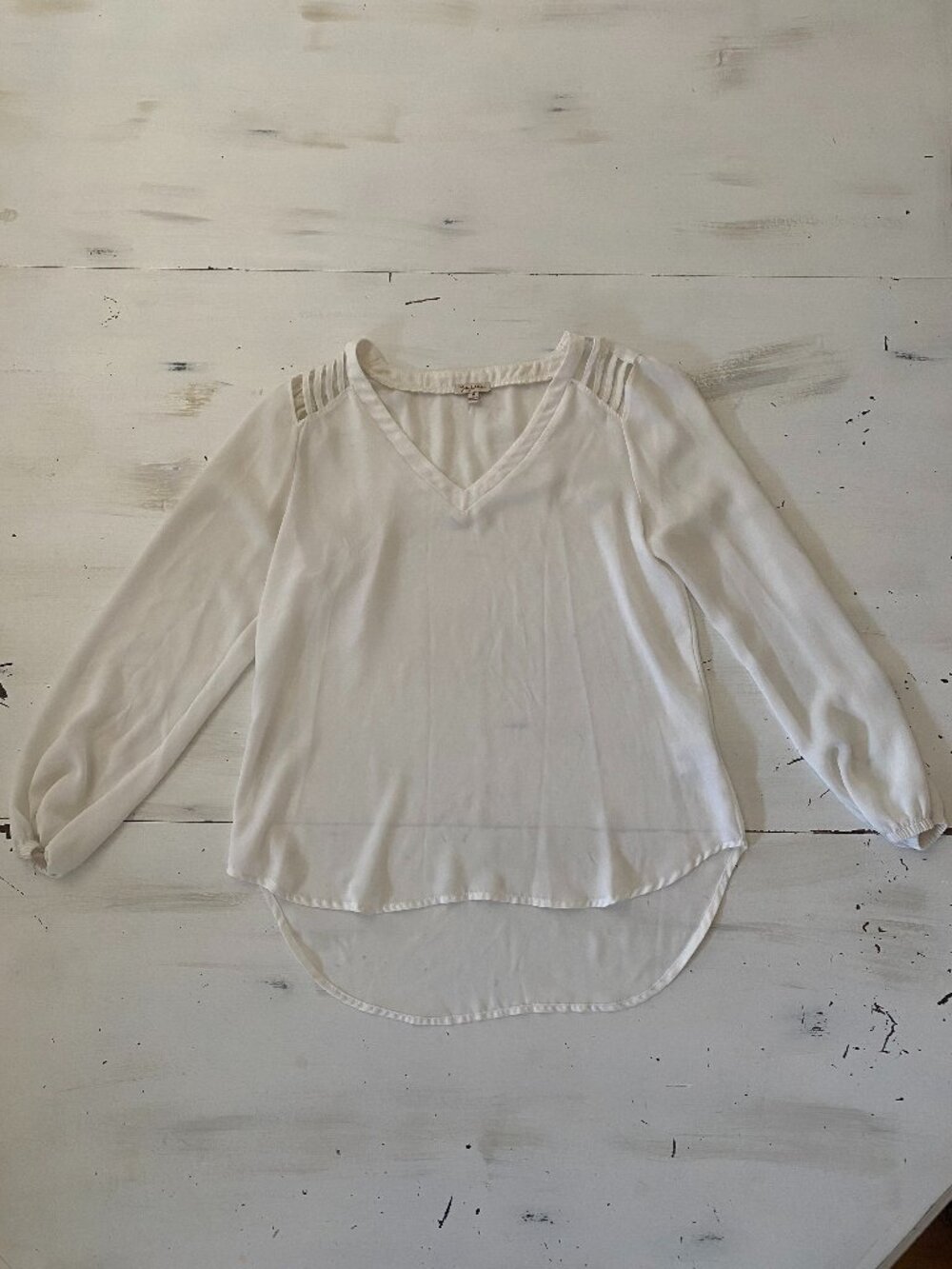 Lily White M Sheer Top